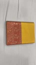 Royal Yellow Soft Lichi Silk Saree with Rich Jacquard Border