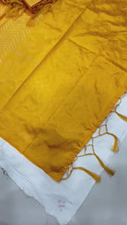 Royal Mustard Soft Lichi Silk Saree with Rich Jacquard & Designer Zhalar