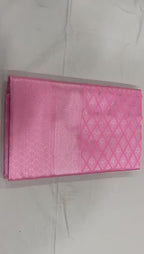 Blush Pink Soft Lichi Silk Saree – Elegant Jacquard Festival Wear
