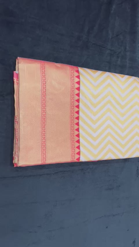 Elegant Soft Lichi Silk Saree with Rich Copper Pallu – Festive Collection