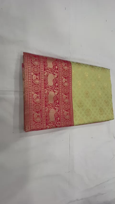 Elegant Soft Lichi Silk Saree with Rich Jacquard Pallu