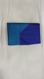 Royal Blue Soft Lichi Silk Saree with Rich Jacquard Pallu