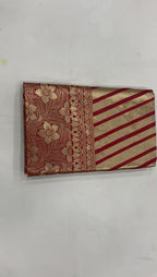 Royal Red & Gold Soft Lichi Silk Saree with Rich Jacquard Pallu