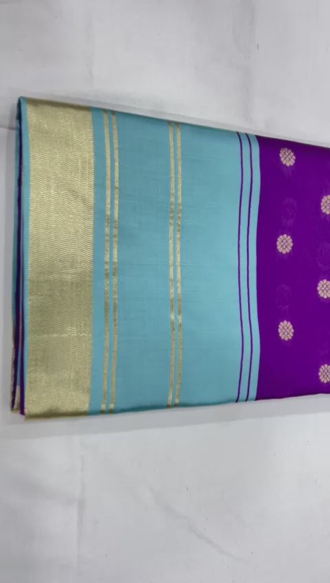 Royal Purple Soft Lichi Silk Saree – Rich Jacquard Elegance