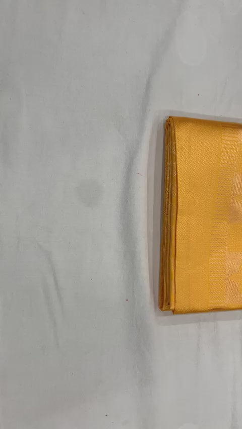 Golden Glow Soft Lichi Silk Saree – Rich Jacquard Elegance