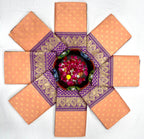 Royal Peach Lichi Silk Saree
