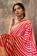 Royal Red & Gold Soft Lichi Silk Saree with Rich Jacquard Pallu