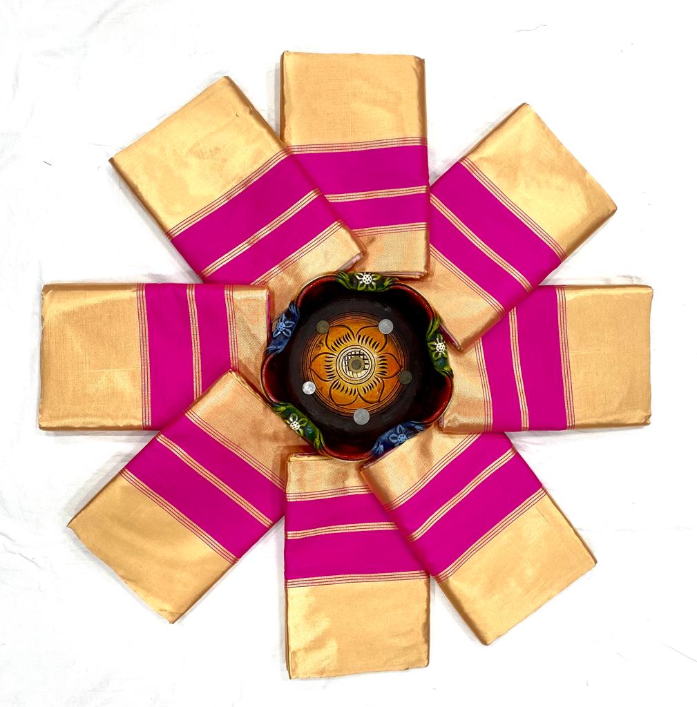 New Launch Premium Soft Lichi Silk Saree – Royal Gold & Pink Elegance