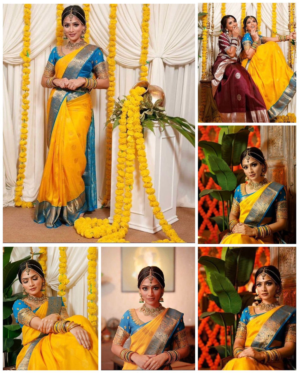Royal Yellow Soft Lichi Silk Saree with Rich Jacquard Pallu