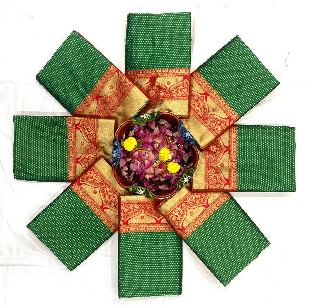Royal Green Soft Lichi Silk Saree with Rich Golden Jacquard Pallu