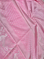 Blush Pink Lichi Silk Saree with Rich Jacquard Pallu – Festive Special