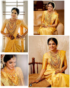Golden Glow Soft Lichi Silk Saree – Rich Jacquard Elegance