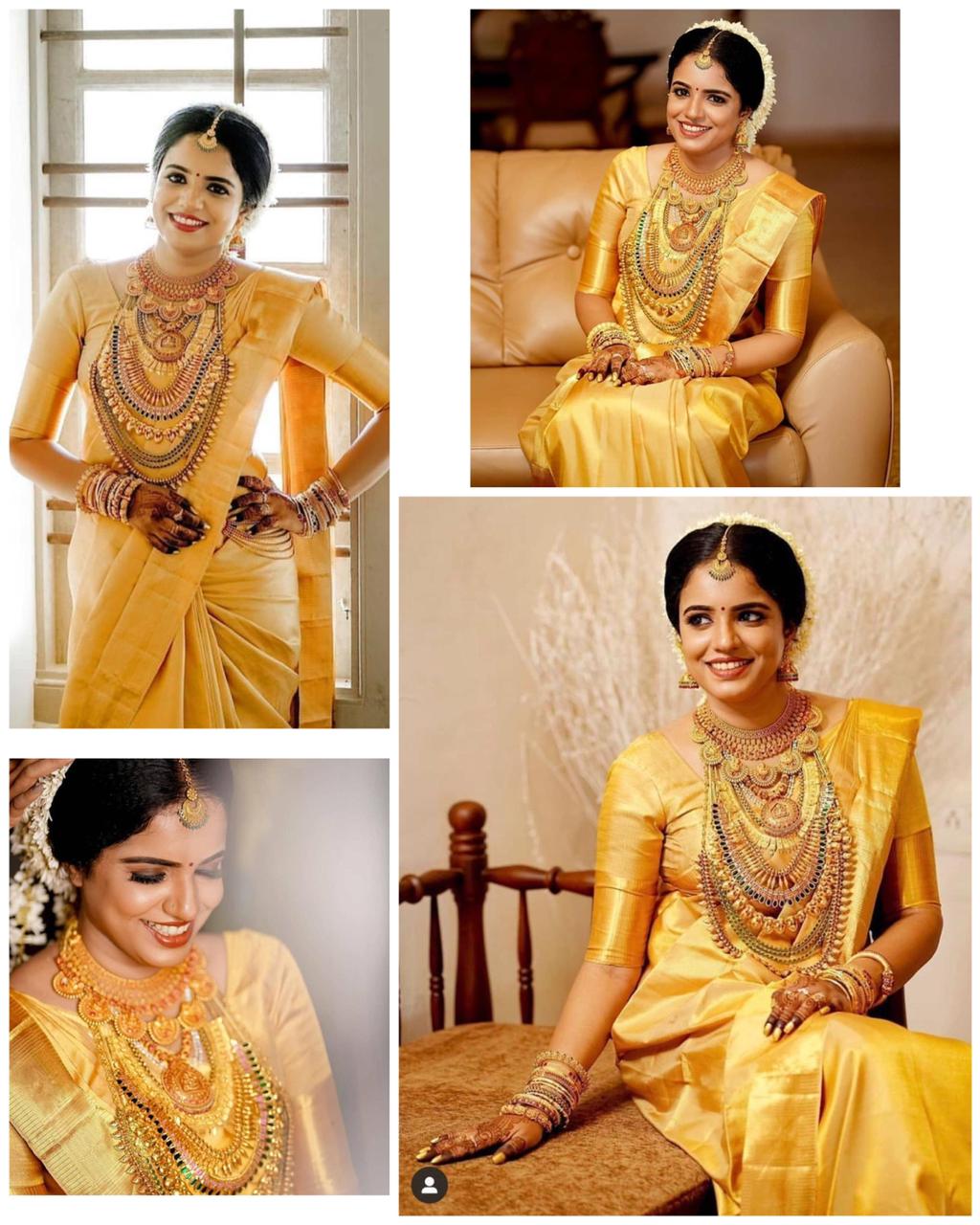 Golden Glow Soft Lichi Silk Saree – Rich Jacquard Elegance