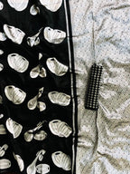 Designer Black Soft Lichi Silk Saree with Silver Woven Motifs