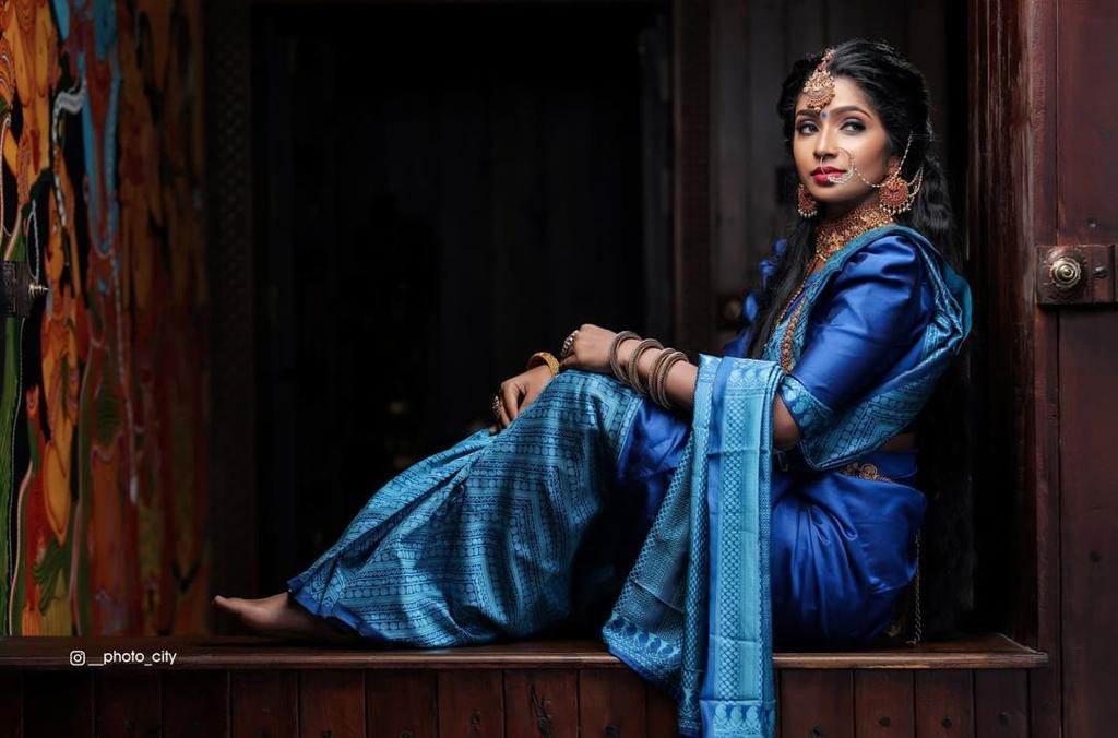 Royal Blue Soft Lichi Silk Saree with Rich Jacquard Pallu