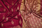 Royal Maroon Soft Lichi Silk Saree – Rich Golden Jacquard Pallu