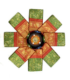 Royal Green Soft Lichi Silk Saree with Grand Copper Gold Pallu