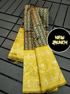 Royal Green Soft Lichi Silk Saree with Grand Mustard Gold Pallu