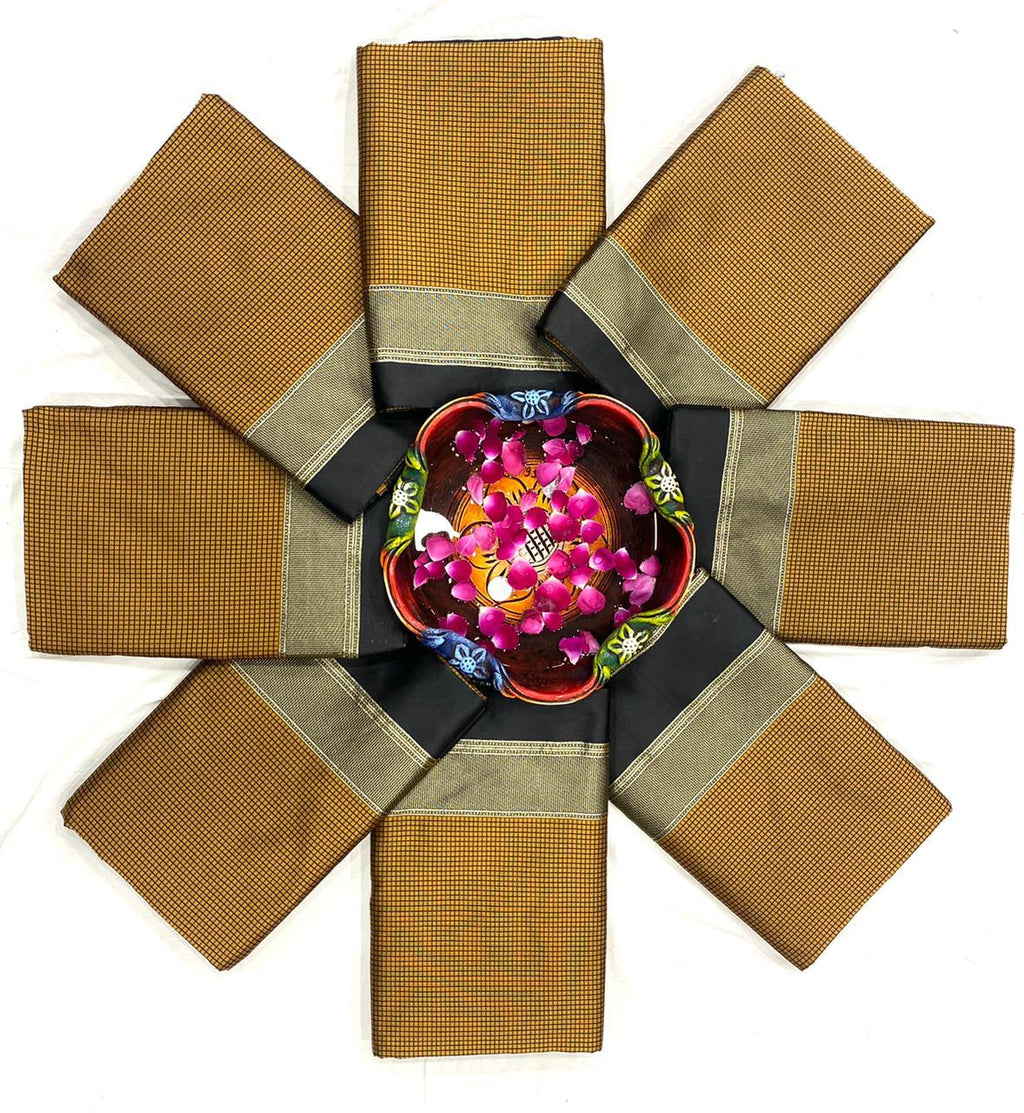 Royal Mustard Soft Lichi Silk Saree with Rich Jacquard Pallu