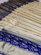 Royal Cream Soft Lichi Silk Saree with Classic Jacquard Border