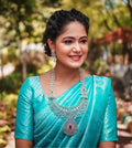 Elegant Turquoise Soft Lichi Silk Saree with Rich Weaving