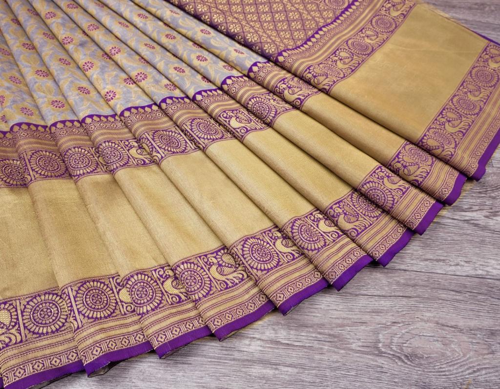 Premium Soft Lichi Silk Saree with Designer Embroidered Blouse Set