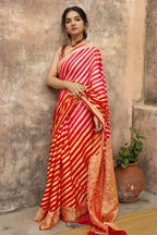 Royal Red & Gold Soft Lichi Silk Saree with Rich Jacquard Pallu
