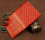 Royal Red Soft Lichi Silk Saree with Heavy Jacquard Pallu – Wedding Collection
