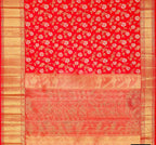Bridal Red Soft Lichi Silk Saree with Royal Jacquard Pallu