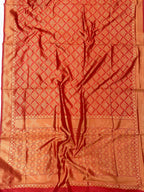 Bridal Red Soft Lichi Silk Saree with Rich Jacquard Pallu – Premium Wedding Collection