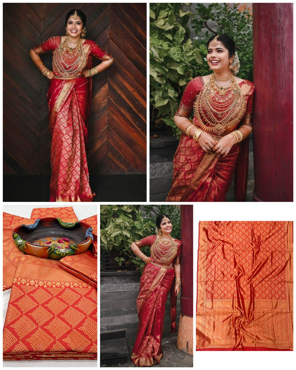 Bridal Red Soft Lichi Silk Saree with Rich Jacquard Pallu – Premium Wedding Collection